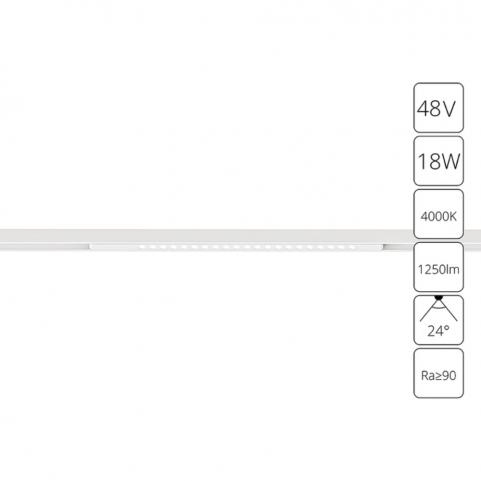 Магнитный трековый светильник Arte Lamp Optima 4000К A7267PL-1WH
