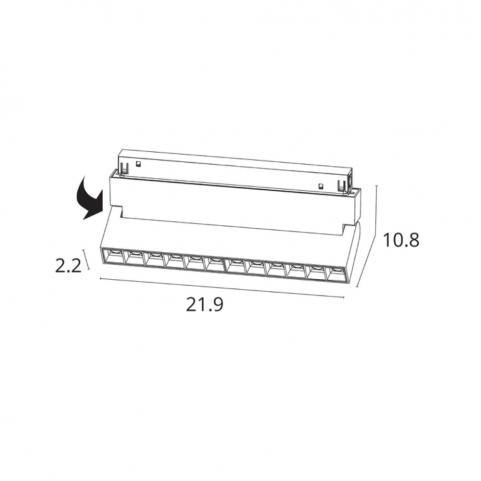 Магнитный трековый светильник Arte Lamp Linea Smart 2700-6000К A4696PL-1WH
