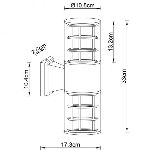 Настенный уличный светильник Arte Lamp Tokyo  A5315AL-2BK