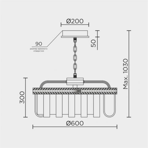 Подвесной светильник Modelux 4000K ML.9542.600 GD
