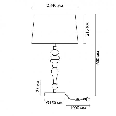 Настольный светильник Odeon Light Homi 5040/1T