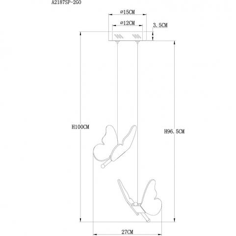 Светильник подвесной Arte Lamp Darcy A2187SP-2GO