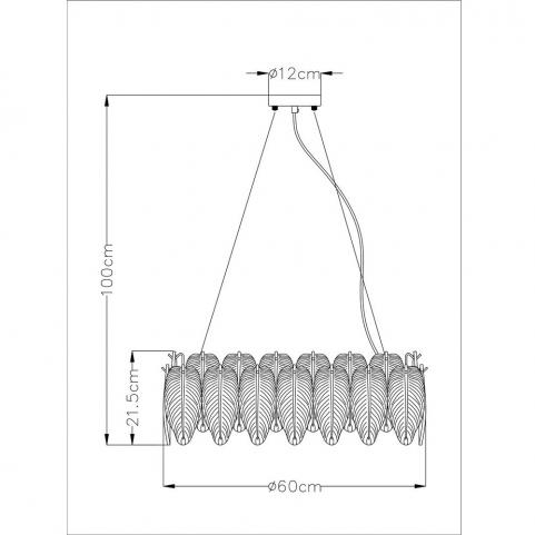 Светильник подвесной Arte Lamp Evie A4052SP-8SG