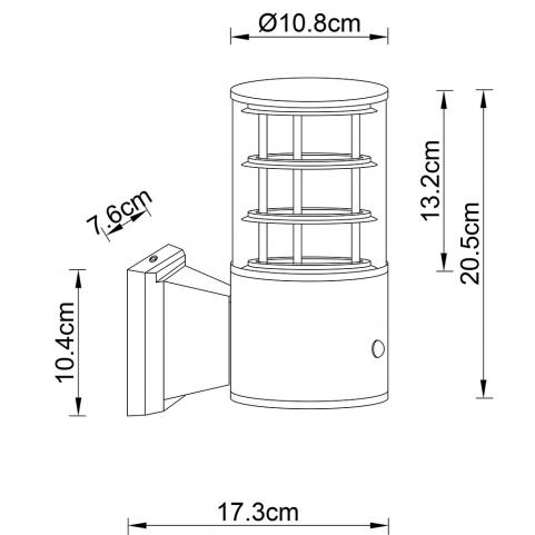 Настенный уличный светильник Arte Lamp Tokyo с датчиком движения A5316AL-1BK