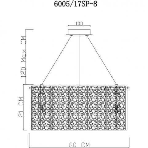 Светильник подвесной Divinare Felis 6005/17 SP-8