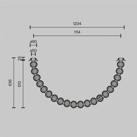 Подвесной светильник Maytoni Amulet  MOD555CL-L28G3K
