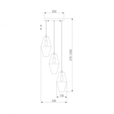 Подвесной светильник Eurosvet Prism 50236/3 янтарный