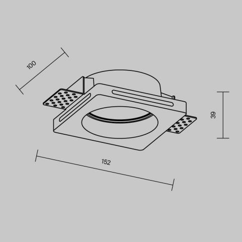 Точечный светильник Maytoni Technical Downlight Gyps Modern DL002-GU10-01-W