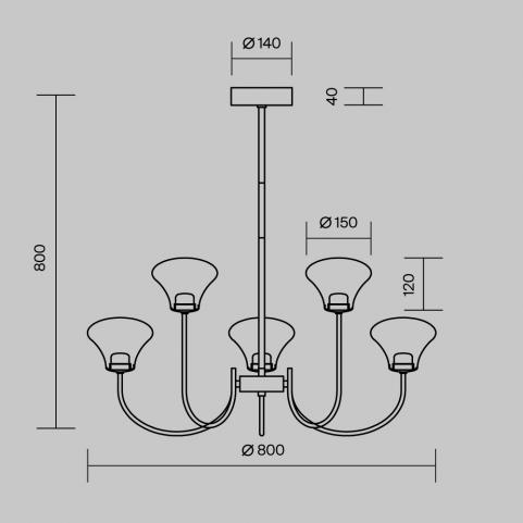 Подвесной светильник Maytoni Dynasty MOD402PL-L30BS3K