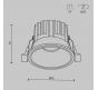Точечный светильник Maytoni Technical Downlight 3000K Round DL058-7W3K-W