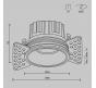 Точечный светильник Maytoni Technical Downlight 3000K Round DL058-7W3K-TRS-BS